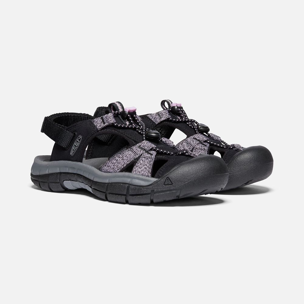 Sandales Keen Femme Noir/Violette | Ravine H2 | EJUDN-9048